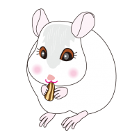 かわいいホワイトハムスターCute white hamster