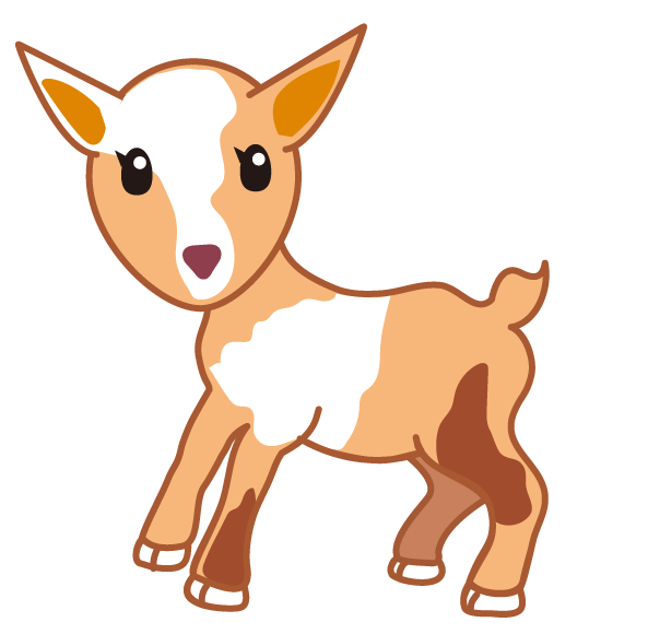 かわいい子ヤギ 子山羊 Cute Baby Goat Characterfun