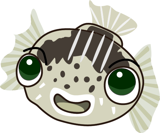 かわいいふぐ 河豚 ハリセンボン Fugu Characterfun