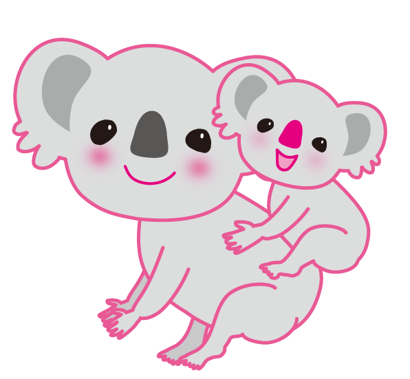 かわいい親子のコアラ Cute Parent And Child Koala Characterfun