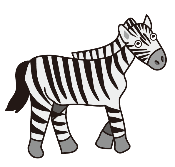 スタイリッシュなジーブラ しまうま Stylish Zebra Characterfun